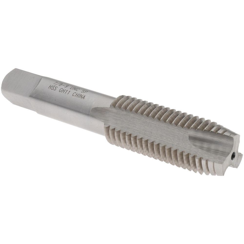 Value Collection JY63328629 Spiral Point Tap 7/8-9 UNC, 3 Flutes, Plug, High Speed Steel, Bright Finish