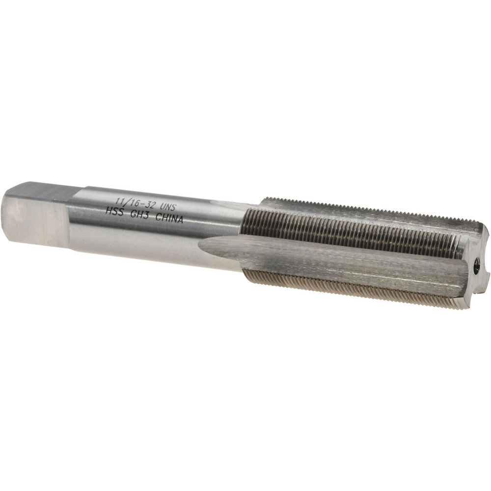 Value Collection JY63328694 Straight Flute Tap 11/16-32 UNS, 4 Flute, Bottoming Chamfer, HSS, Bright/Uncoated Finish
