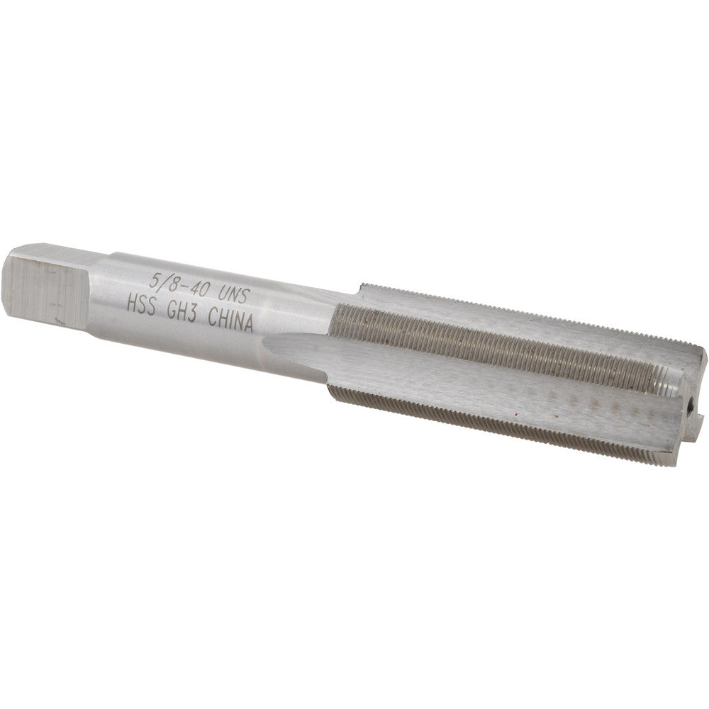 Value Collection JY63328751 Straight Flute Tap 5/8-40 UNS, 4 Flute, Plug Chamfer, HSS, Bright/Uncoated Finish
