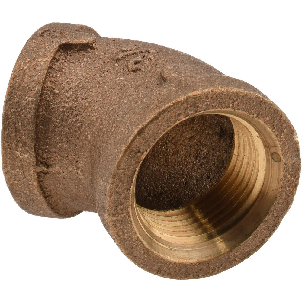 Merit Brass XNL102-12 Brass Pipe 45 &deg Elbow 3/4" Fitting, Threaded, FNPT x FNPT, Class 125, Lead Free