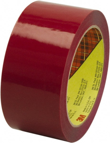 Scotch 7000123632 Packing Tape 2" Wide, Red, Rubber Adhesive