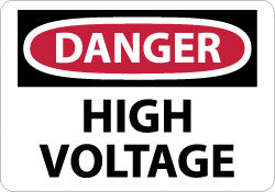 AccuformNMC D49PB Accident Prevention Sign Rectangle, "Danger, HIGH VOLTAGE"
