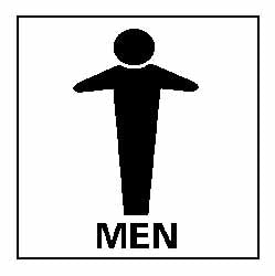 AccuformNMC S27R Sign Square, "Men"
