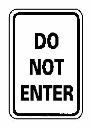 AccuformNMC TM11H Parking Lot Sign Rectangle, "Do Not Enter"