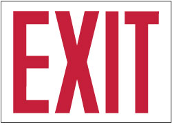 AccuformNMC MSCGL12R Exit, Rigid Plastic Exit Sign