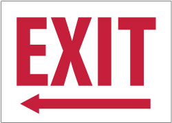AccuformNMC MSCMELRB Exit, Plastic Exit Sign