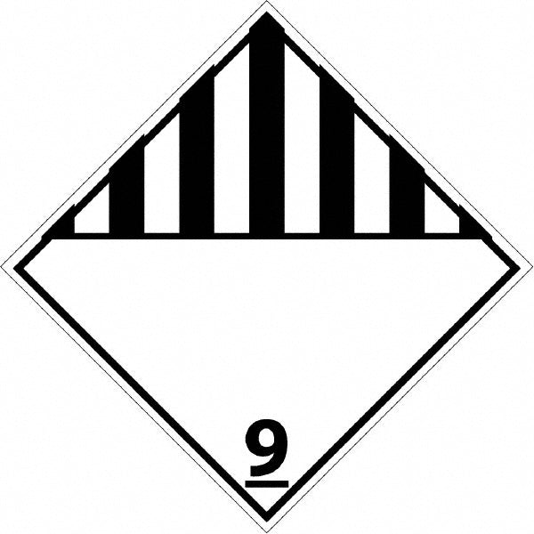 AccuformNMC DL50R DOT - Shipping & Vehicle - 9, 10-3/4" Wide x 10-3/4" High, Rigid Plastic Placard