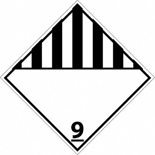 AccuformNMC DL50R DOT - Shipping & Vehicle - 9, 10-3/4" Wide x 10-3/4" High, Rigid Plastic Placard