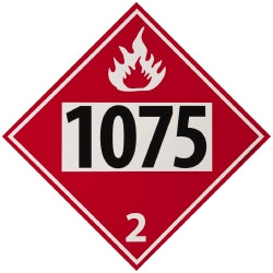 AccuformNMC DL42BP DOT - Shipping & Vehicle - 1075, 10-3/4" Wide x 10-3/4" High, Pressure-Sensitive Vinyl Placard