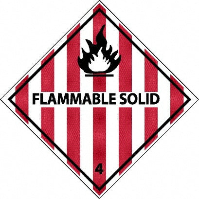 AccuformNMC DL11AP 25 Qty 1 Pack Flammable Solid DOT Shipping Label