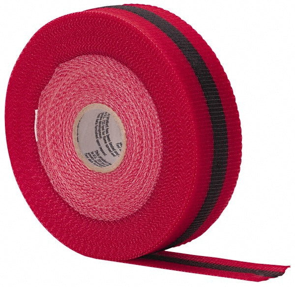 AccuformNMC BT7RB 150' Long x 2" Wide Roll, Woven Polyethylene, Black & Red Barricade Tape