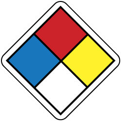 AccuformNMC WML1 Hazardous Material Label "Diamond Boxes", Square, 1" Wide, 1" High