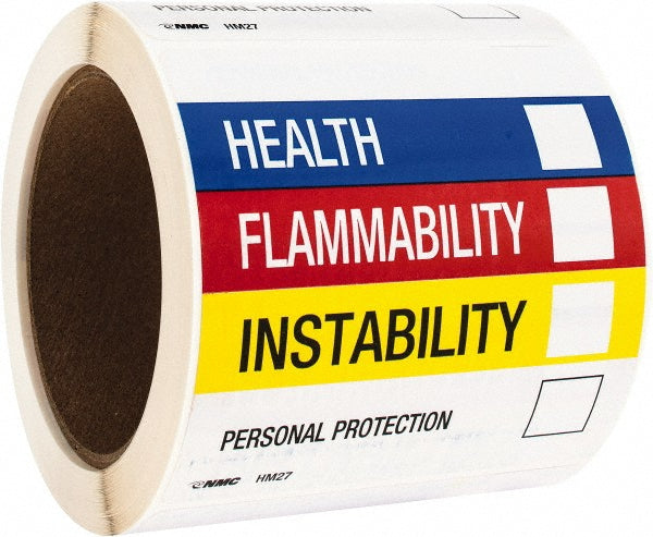AccuformNMC HM27 Chemical & Hazardous Material Sign Square, "HEALTH FLAMMABILITY INSTABILITY PERSONAL PROTECTION"