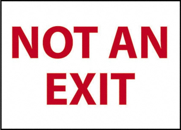 AccuformNMC MSCM27P Sign Rectangle, Not an Exit