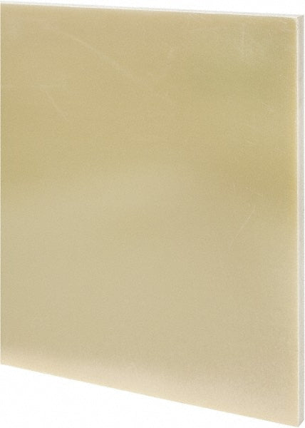 Professional Plastics SG10NA.500X12.000X12.000NB Plastic Sheet Epoxyglass Laminate (G10/F4), 1/2" Thick, 12" Long, Mustard Yellow