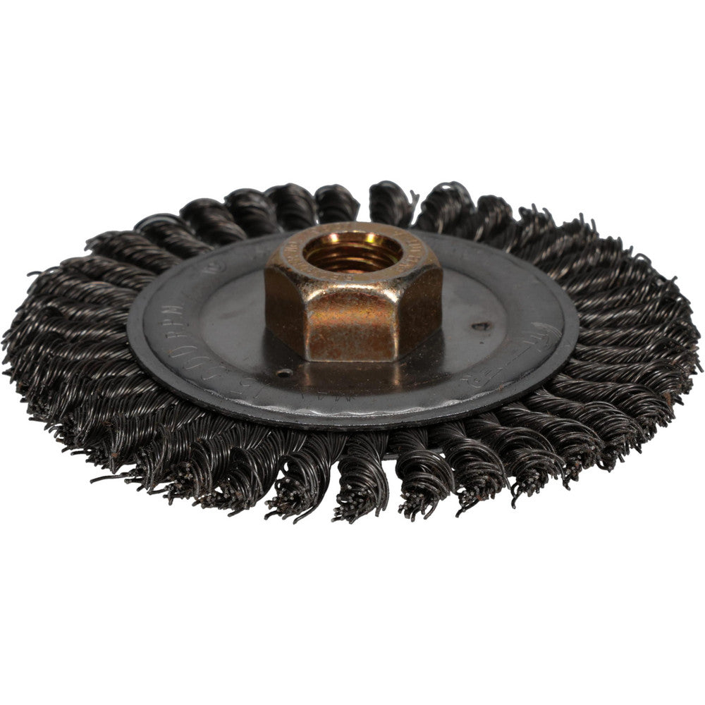 Weiler 94057 Wheel Brush 4-1/2" Wheel Dia, 3/16" Face Width, 0.0200" Wire Dia, Stringer Bead