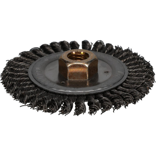 Weiler 94057 Wheel Brush 4-1/2" Wheel Dia, 3/16" Face Width, 0.0200" Wire Dia, Stringer Bead