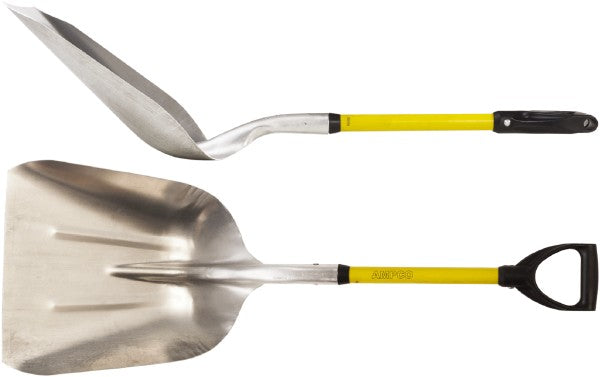 Ampco S-80FG Scooping Shovel Aluminum, Square, 14" Blade Width