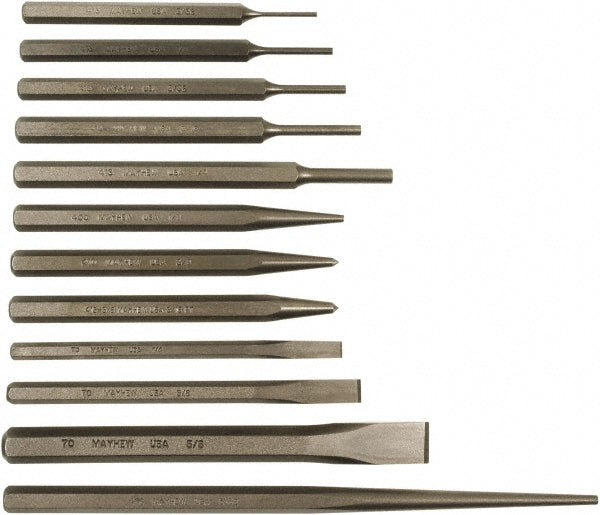 Mayhew 61040 12 Piece Punch & Chisel Set