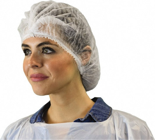 PRO-SAFE KM-111NWI-10-21-WHITE Pack of (1000), Disposable Beard Covers, Bouffants & Hairnets