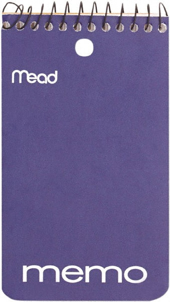 Mead MEA45354 Memo Book 60 Sheets, College Ruled