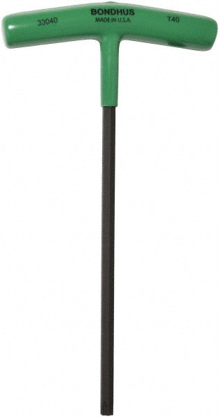 Bondhus 33040 Torx Key T-Handle, T40, 7.9" OAL, Steel