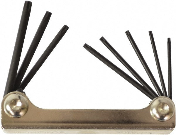 Bondhus 14532 Torx Key Set 8 Pc, Fold-Up Handle, T6 to T25