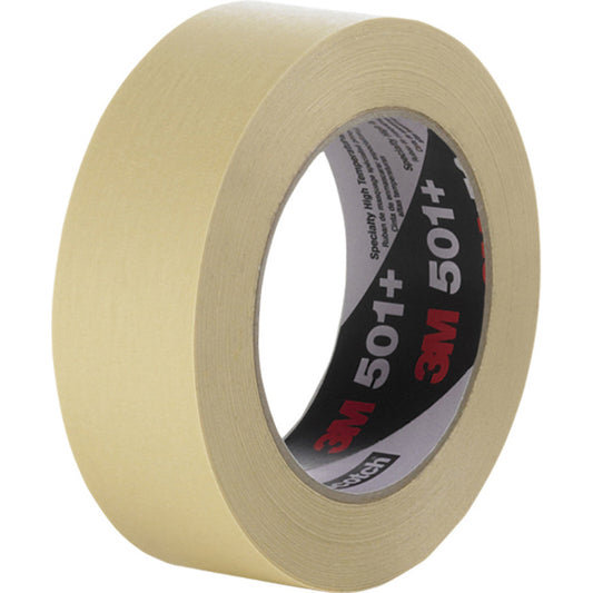 3M 7000138489 High Temperature Masking Tape 72 mm Wide, 55 m Long, 7.3 mil Thick, Tan
