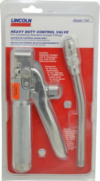 Lincoln 740 1/4 Inlet Thread, 1/8 Outlet Thread, Steel Grease Control Valve