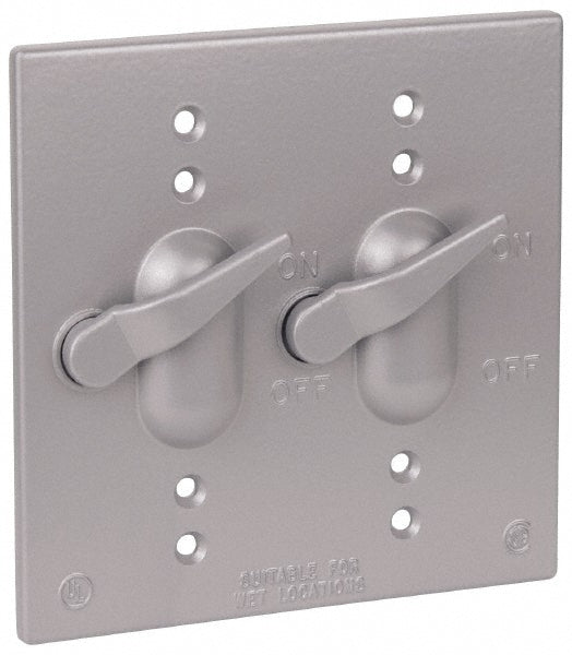 Thomas & Betts 2CCT Switch Electrical Box Cover Aluminum