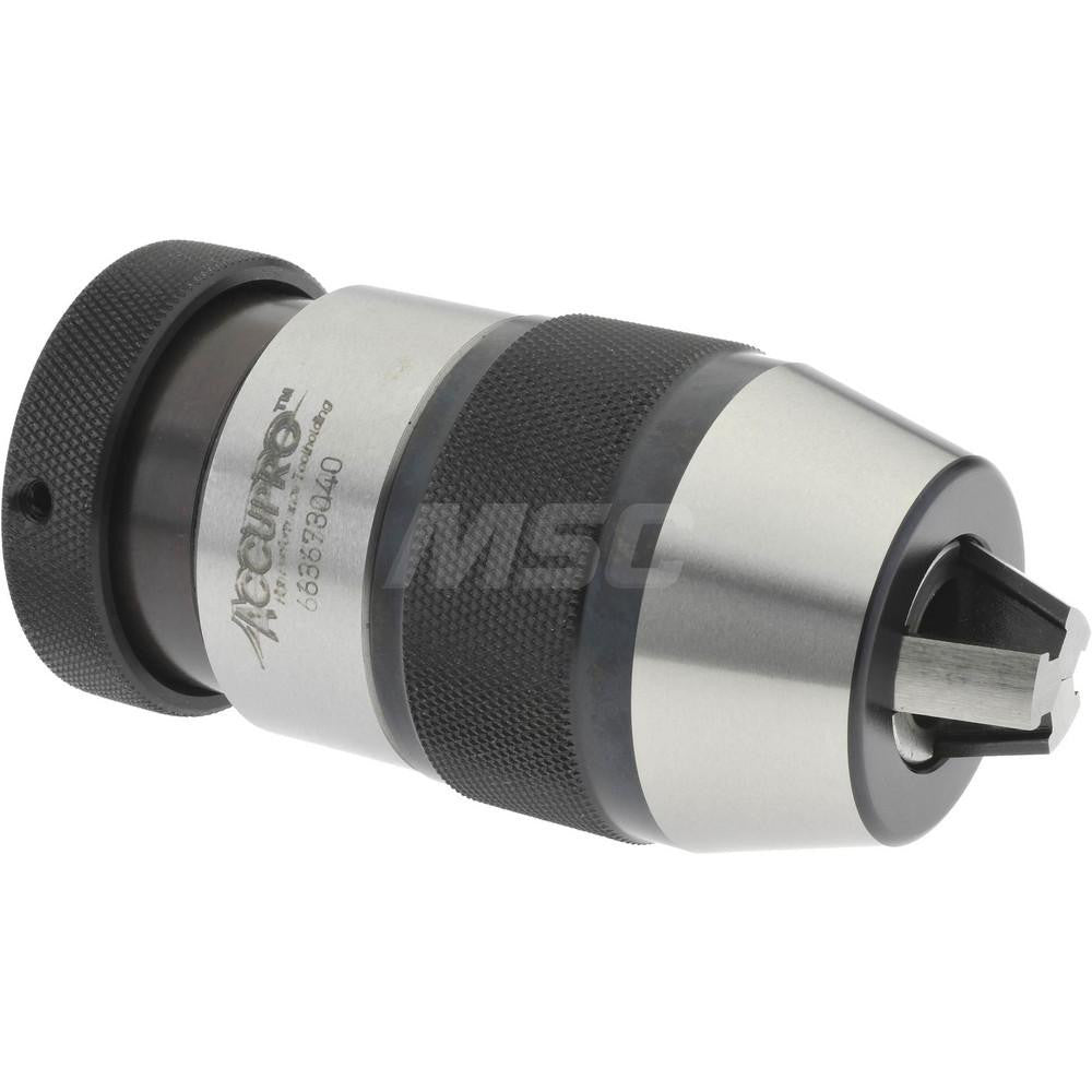 Accupro PN01307000MSC Drill Chuck 1/32 to 1/2" Capacity, Tapered Mount, JT33