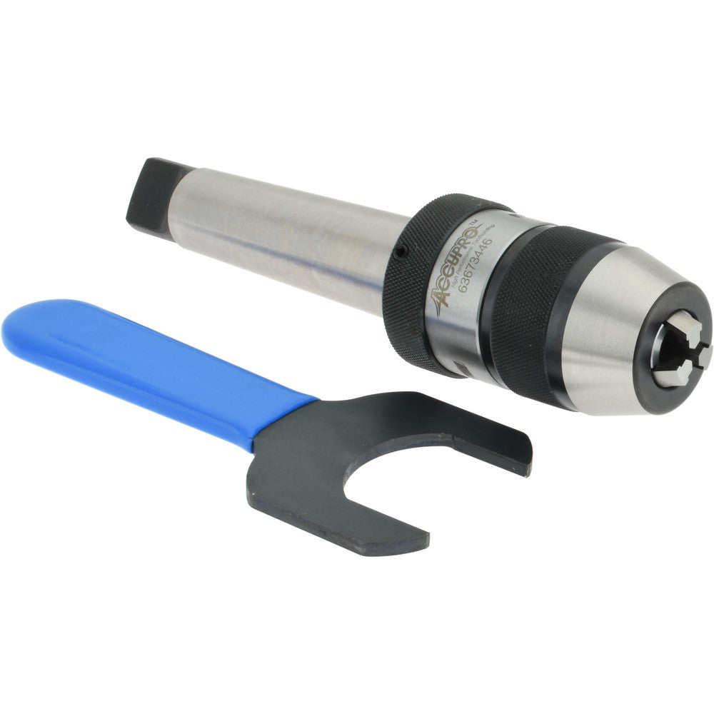 Accupro SPS1304000MSC Drill Chuck 1/32 to 1/2" Capacity, Integral Shank Mount, 4MT