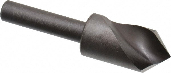 Cleveland C46115 Countersink 1/2" Head Dia, 90.00 deg Included Angle, 1 Flute, High-Speed Steel, Right Hand Cut
