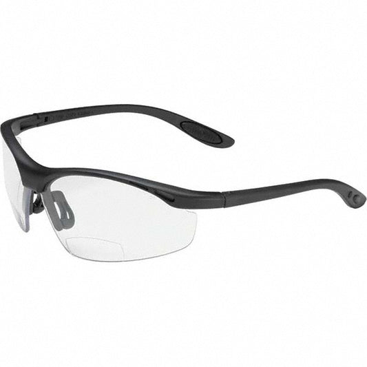 Bouton 250-25-0010 Magnifying Safety Glasses 1.00, Clear Lenses, Scratch-Resistant, ANSI Z87.1+