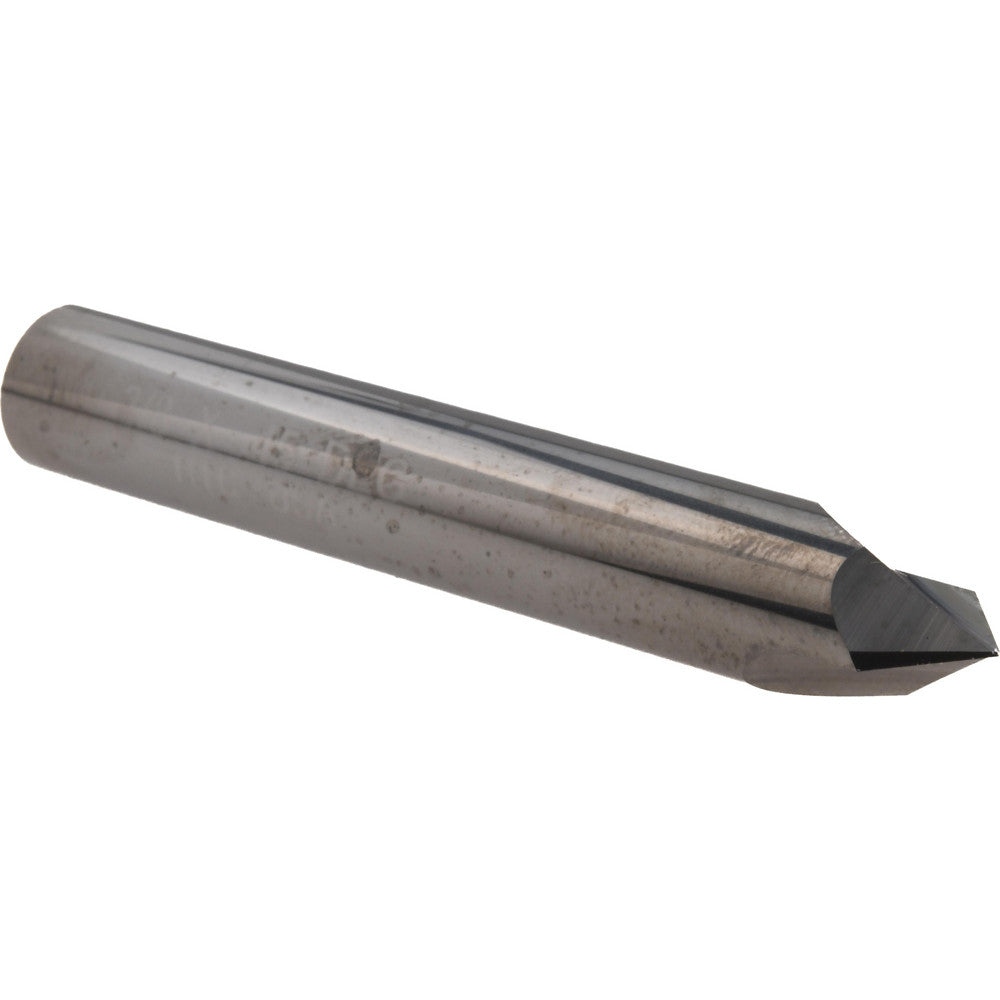 Harvey Tool 72545 Chamfer Mill 3/8" Dia, 3/8" Shank Dia, 90 deg, 2 Flute, Solid Carbide, Single End