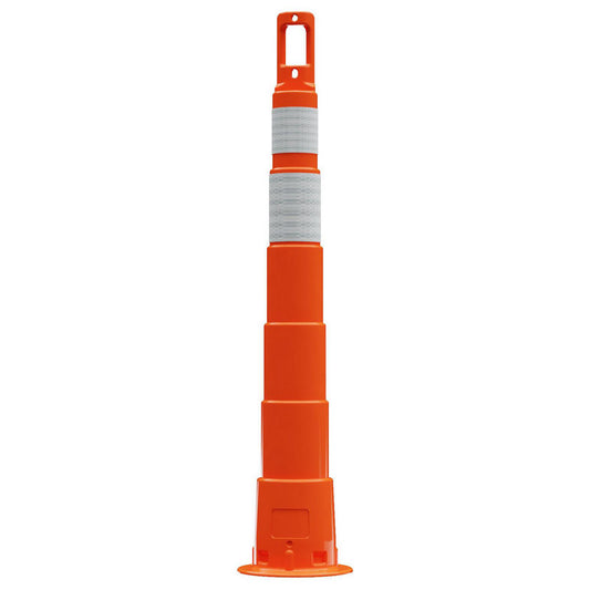 PRO-SAFE 650R1-O-4-HIP-A 50.4" High, 7.6" Wide Reflective Trim Line Channelizer Post