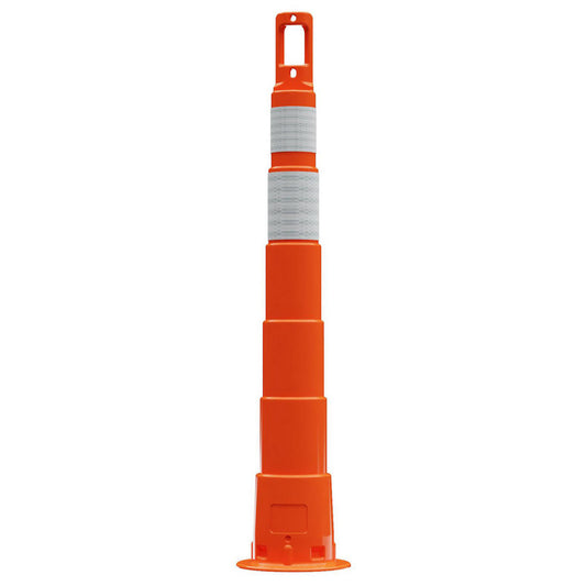 PRO-SAFE 650R1-O-6-HIP-A 50.4" High, 7.6" Wide Reflective Trim Line Channelizer Post