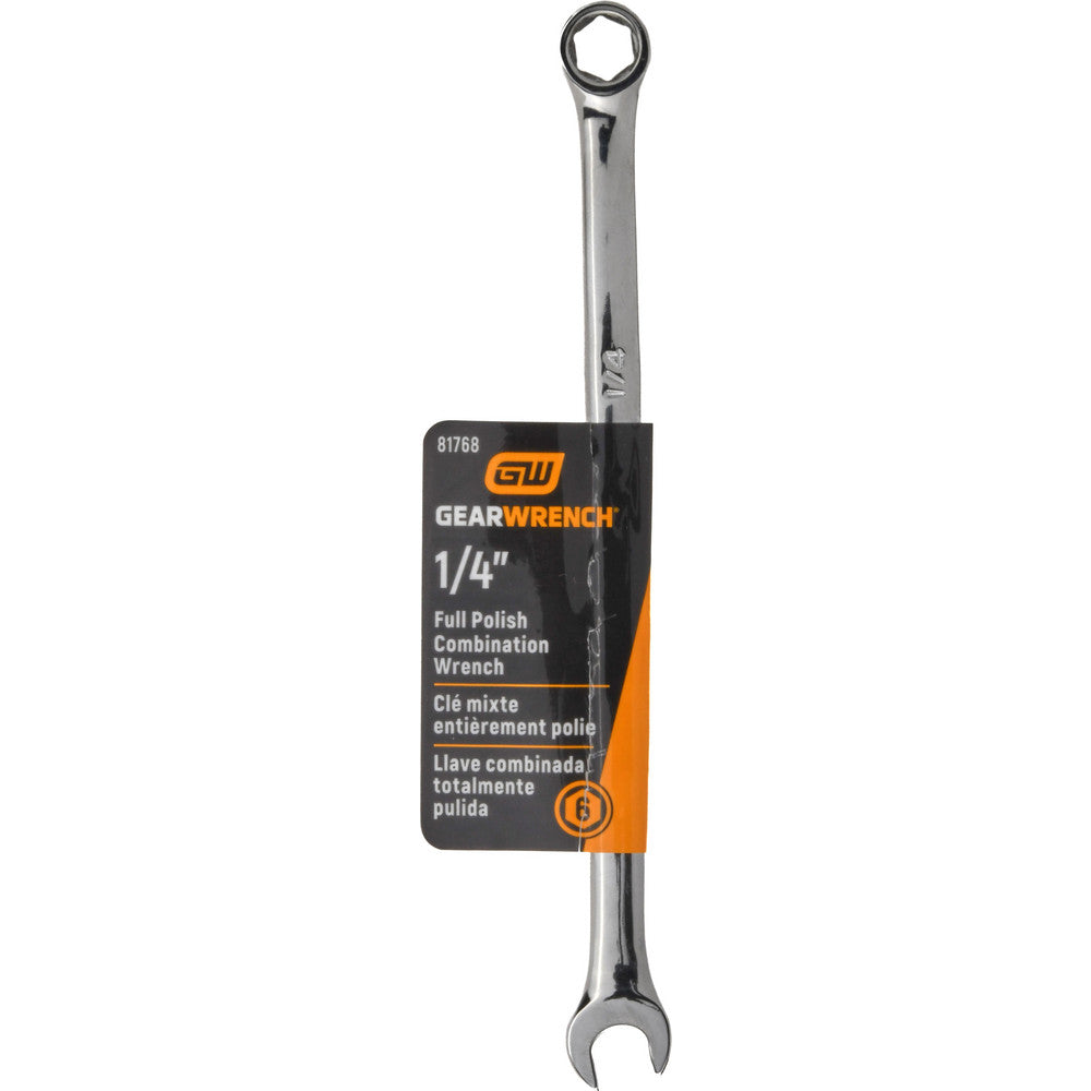 GEARWRENCH 81768 Combination Wrench 1/4" Head Size, 15 deg Offset
