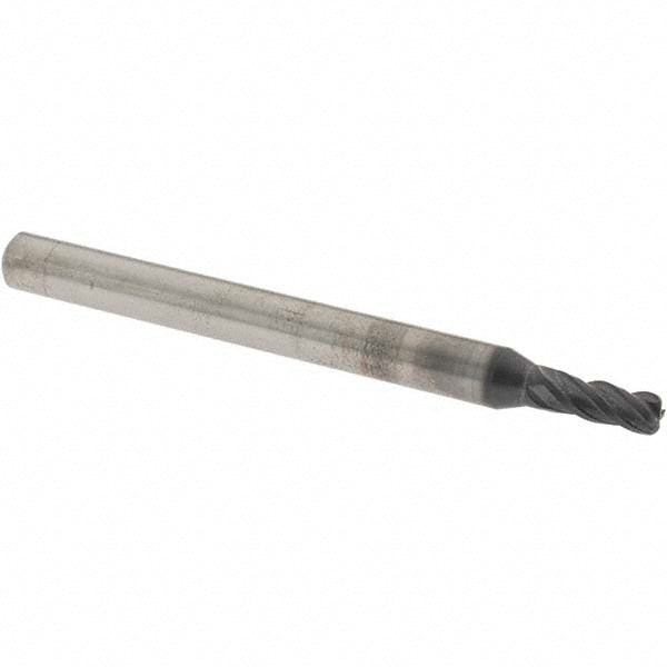 OSG HP434-1577 Corner Radius End Mill 4 mm Dia, 11 mm LOC, 1 mm Radius, 4 Flutes, Solid Carbide