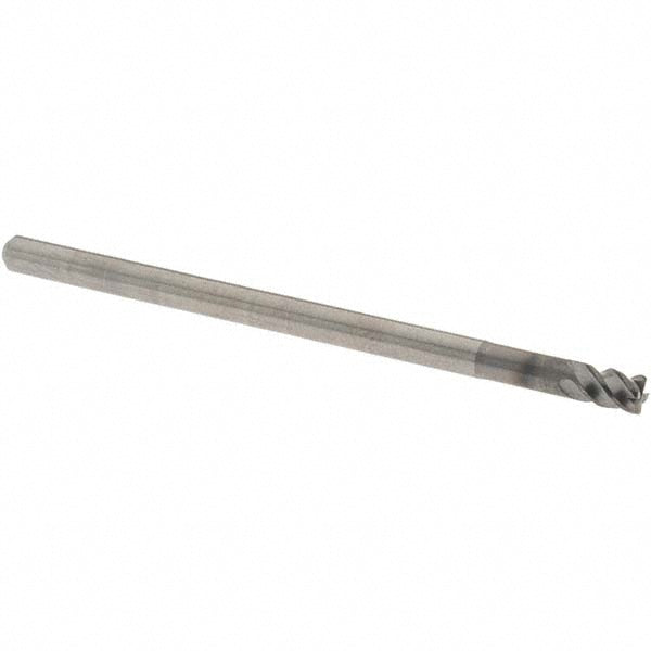 OSG 447100511 Corner Radius End Mill 1/8" Dia, 1/8" LOC, 0.0100" Radius, 4 Flute, Solid Carbide