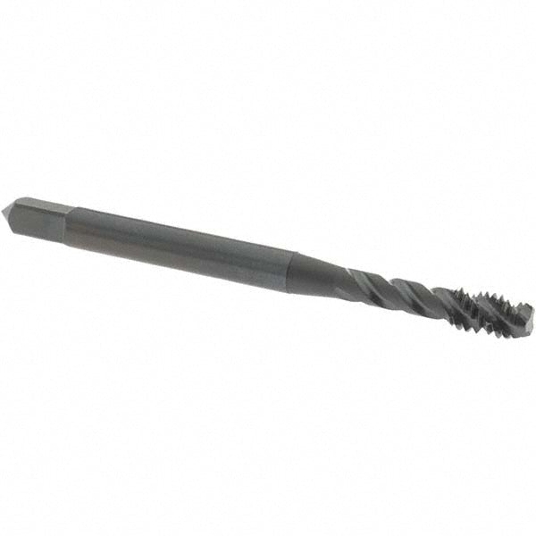 OSG 2907801 Spiral Flute Tap #8-32, UNC, 3 Flute, Modified Bottoming Chamfer, 3B Class of Fit, Vanadium High-Speed Steel, Oxide Finish
