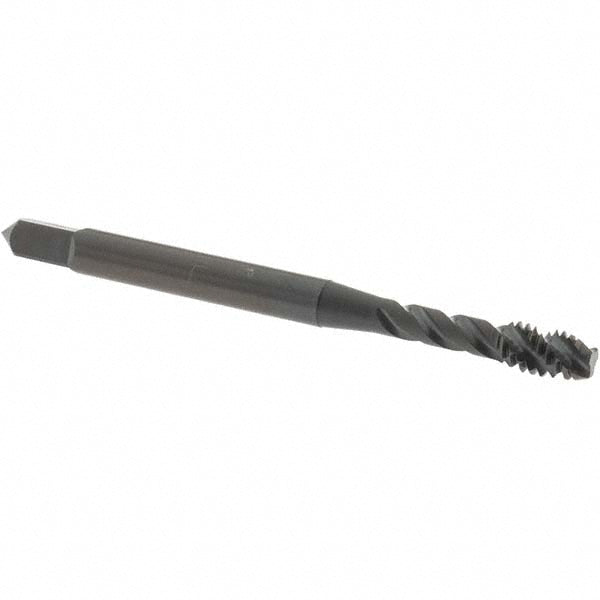 OSG 2912801 Spiral Flute Tap #8-32, UNC, 3 Flute, Modified Bottoming Chamfer, 2B Class of Fit, Vanadium High-Speed Steel, Oxide Finish
