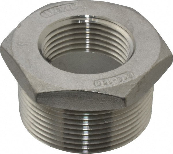 Merit Brass K614-2416 Pipe Bushing 1-1/2 x 1", 316 Stainless Steel