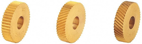 Dorian Tool 73310124508 Standard Knurl Wheel 1/2" Dia, 90 &deg Tooth Angle, 30 TPI, Straight, High Speed Steel