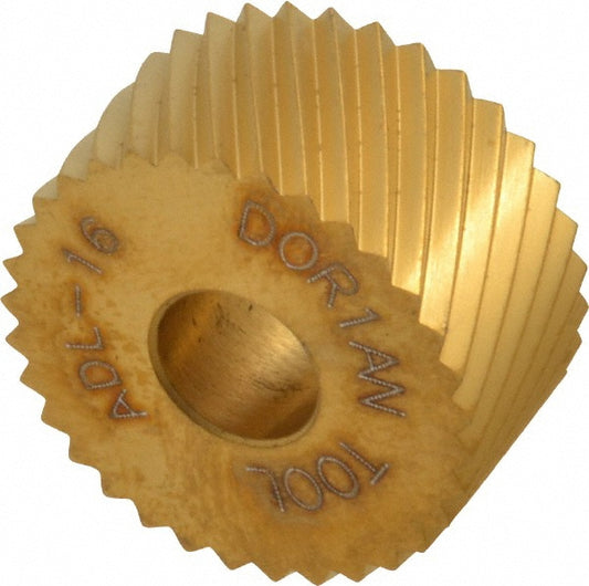 Dorian Tool 73310123772 Standard Knurl Wheel 3/4" Dia, 90 &deg Tooth Angle, 16 TPI, Diagonal, High Speed Steel
