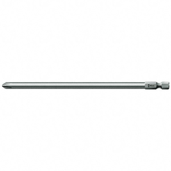 Wera 05059786001 Power Screwdriver Bit #2 Phillips, PH2 Speciality Point Size, 1/4" Hex Drive