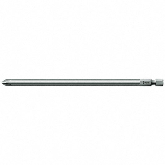 Wera 05059786001 Power Screwdriver Bit #2 Phillips, PH2 Speciality Point Size, 1/4" Hex Drive