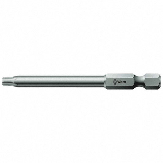Wera 05060110001 Power Screwdriver Bit T20 Torx, TX20 Speciality Point Size, 1/4" Hex Drive
