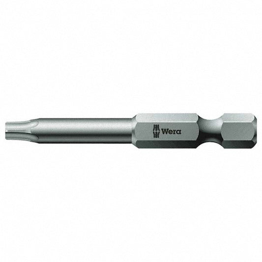 Wera 05060133001 Power Screwdriver Bit T15 Torx, TX15 Speciality Point Size, 1/4" Hex Drive