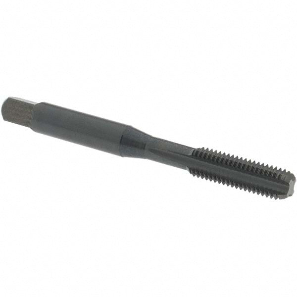 OSG 1600607 Straight Flute Tap 1/4-28 UNF, 4 Flute, Bottoming Chamfer, 3B Class of Fit, High-Speed Steel, Nitride & Oxide Finish